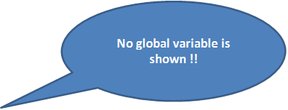 No
              global variable is shown !!